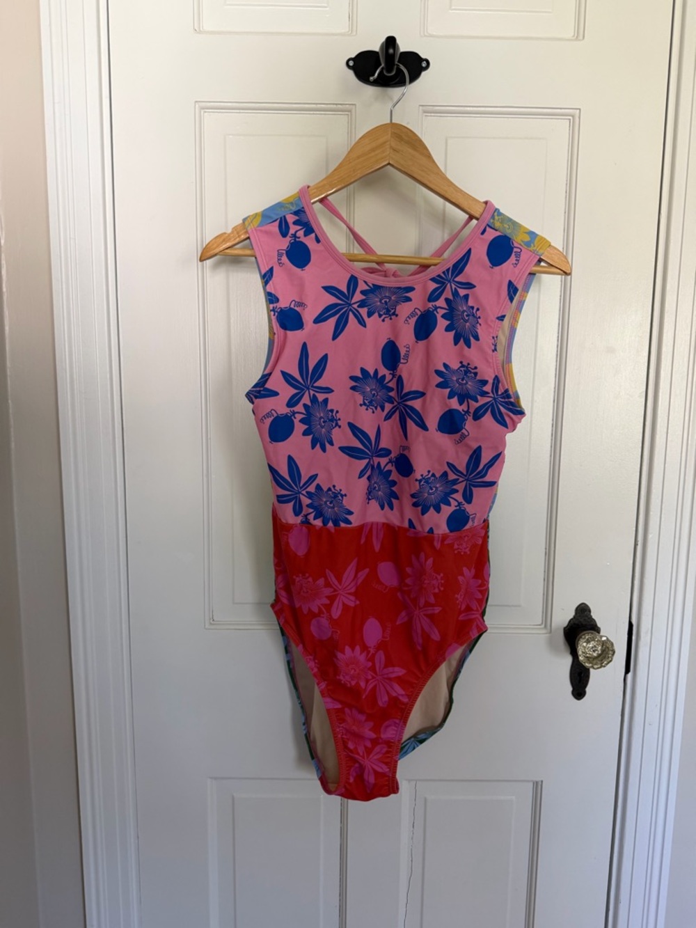 Lime Ricki PASSIONFRUIT HIGH-NECK ONE-PIECE